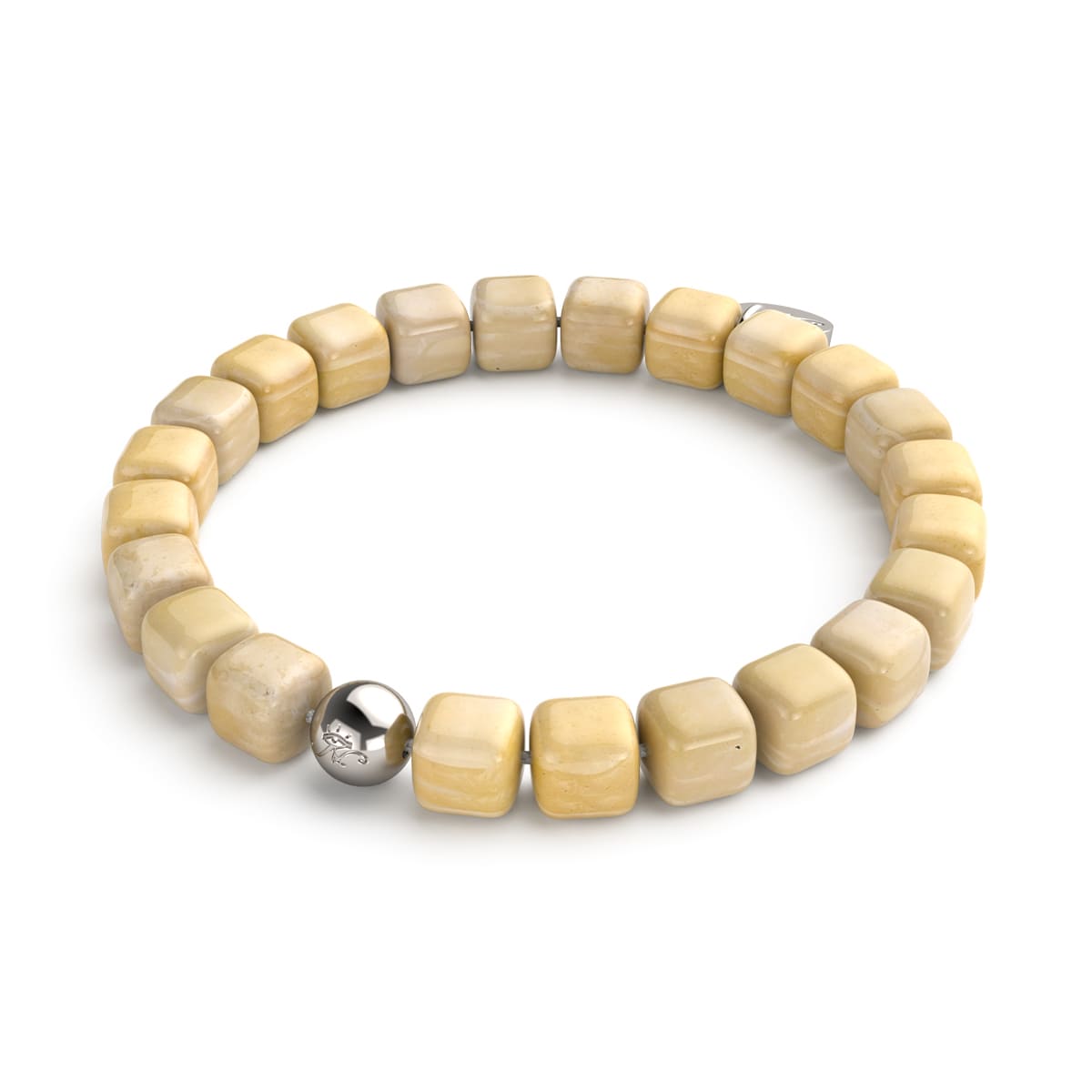 Gelber Quarz | Silber | Edelstein-Kieselstein-Armband